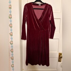 a new day Velvet Dress in Burgundy